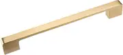 AIMALL Modern Gold Cabinet Handle – Solid All-Copper Door Pull for Wardrobe Drawer Cupboard, Electroplated Finish, Hole Distance 64mm to 192mm, 0.9in High