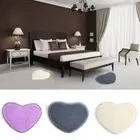 40x30cm Home Plush Soft Nonslip Flannel Carpet Bath Rug Heart Mat Memory Foam