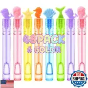 Winrayk 48Pcs Under the Sea Bubble Wand Mini Bubbles Party Favors Bubbles in