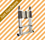 Multi Purpose 3.8 Meter Aluminium Telescopic Extension Ladder Finger protect