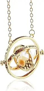 [Novstuf] Time Turner Necklace,Time Converter Hourglass Necklace,Retro Accessory Collarbone Chain, Medium, Metal, No Gemstone