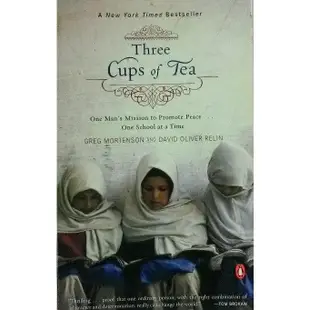 【吉兒圖書】平裝《Three Cups of Tea 三杯茶》打擊塔利班恐怖主義，人道主義驚人的活動，令人振奮的真實故事