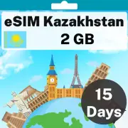 eSIM Kazakhstan - 2 GB - 15 Days - Travel eSIM | QR code activation