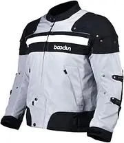 VNFOX Men's Adventure Motorcycle Jacket - Durable, CE Armored, Waterproof and Windproof Riding Gear for All 4 Seasons