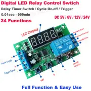 DC 5V 6V 12V 24V Delay Turn On/Off Cycle Signal Trigger Timer Relay Switch Board