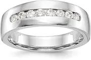 [Diamond2Deal] Women's 14K White Gold Diamond Men's Wedding Band Ring 0.52 cttw