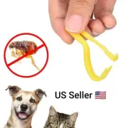 2Pcs 2 Sizes Animal Pet Dog Cat Tick Louse Flea Scratching Removal Hook Tool RB