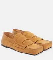 [Jacquemus] Jacquemus Carré croc-effect suede penny loafers AU 7 beige