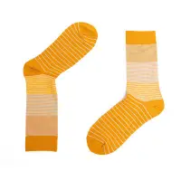 在飛比找蝦皮購物優惠-林果良品 暮色條紋紳士襪 芥末黃
