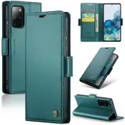 CaseMe Samsung Galaxy S20+ Plus 4G 5G Folio Wallet Case Cover Side Closure G985 G986 [Teal Green]