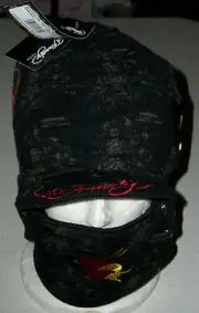Ed Hardy Snow hat cap Ski Board Sled winter face mask earphone pocket heart Xmas