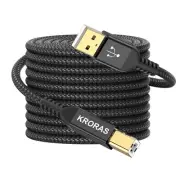USB 2.0 Printer Cable 20 feet, Type A Male to B Scanner 20FT, Black