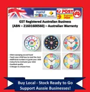 Kids Learning Clock Childrens Teaching Time Education Preschooler Aid Analogue x