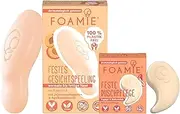Foamie Solid Facial Cleansing with Jojoba Wax Beads & Apricot Kernel Oil Exfoliating Effect 60 g Plus Free Sample Foamie Solid Shower Care with Oatmilk & Papaya 20 g