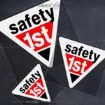 [潮流車貼紙] JDM改裝新手SAFETY 1ST創意英文警示貼安全第一車身反光摩托拉花