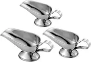 SOLUSTRE 3pcs Sauce Boats Gravy Saucier Containers for Sauces Condiments for Kitchens Restaurants Parties Picnics Safe
