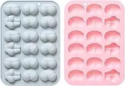 Candy Molds 2Pcs Silicone Candy Molds 36 Cavities 6 Different Butt Shapes Silicone Molds Creative Baking Tools for Candy, Cake, Chocolate and Ice Cubes-