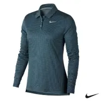 在飛比找Yahoo奇摩購物中心優惠-Nike Golf 女 運動機能長袖POLO衫 藍 9295