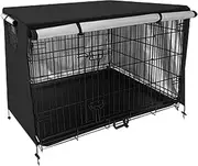 Insulated Kennel Cover - Polyester Pet Kennel Cover - UV Protection Waterproof Washable Breathable Easy Installation Insulated Kennel Cover for Standard Metal Crate