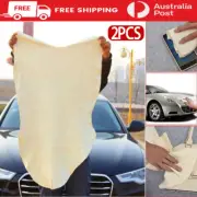 2x Large Natural Chamois Leather Car Cleaning Cloth Washing Absorbent Towel