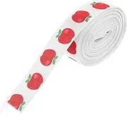 Veemoon 1 Roll Apple Themed Ribbon for Back to School Crafting Unique Decorative Wrap Ribbon for Graduation and Holiday Celebrations Soft and Durable Yards Present