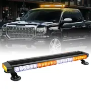 54 LED Emergency Light Bar Rooftop Double Side Strobe Warning Light Amber White