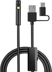 Industrial Endoscopy Borescope Inspection Camera 3 In 1 face Replacement for pe-C/Android/USB Port Built-in 9 Dimmable Adjustable Brightn s 5.5mm Lens 1960 * 1080 Resolution IP68 Water
