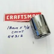 Craftsman 18 mm x 3/8" Dr Shallow Socket - 12 Pt CMMT 44312 Free USA Shipping