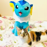 USA - 22in GIANT New Pokémon Pocket Monster Eevee Vaporeon Water Plush Doll Toy