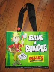 NWT Ollies Outlet Reusable Tote Lumberjack Weatherman WoodAxe Grocery Market Bag