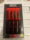 Jumbo Steak Knives Set of 4 Serrated Barbeque Grill Knife Stainless 9" New