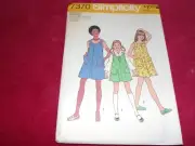 1976 UNCIRCULATED SIMPLICITY #7370 - GIRLS JUMPER or DRESS PATTERN 12½-14½ FF