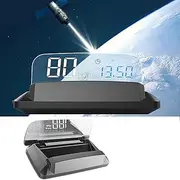 Fastsun Car Head Up Display, OBD Car HUD Display, 5.5 Inch with Reflection Board, No Double Image Stereo Projection Display Speed RPM Voltage, Multifunctional HUD for All Cars