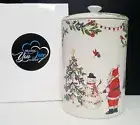 NEW RARE Pottery Barn Christmas in the Country Santa Cookie Jar Stoneware NIB