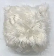 NEW Pottery Barn TEEN Himalayan Faux Fur MEDIUM 36" Beanbag Chair Cover~Ivory