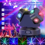 180W Two Head Wind Turbine DMX RGBW Moving Head Stage Light for DJ KTV Disco Bar