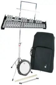 32-Note Bell Xylophone Percussion Kit Set w/ Stand, Practice Pad & Drum Sticks