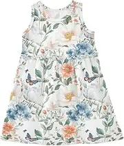 [Caihoyu] Toddler Girl Princess Dress Little Kids Swing Casual Midi Dress Party Gift Clothes Outfit, Multicolor02, 4 Years