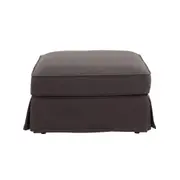 [Florabelle Living] Slip Cover Only - Noosa Hamptons Ottoman Charcoal