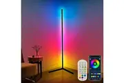 OZNALA 150CM RGB Floor Lamp Corner Light Stand LED Bluetooth Remote Control Streaming Ambient Bar Light Night light
