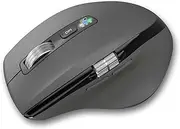 Wireless Computer Bluetooth Mouse with Smart Flying Scroll, Thumb Scroll Ergonomic Mice, Silent 3 Devices Mouse for Windows/Mac OS/Chrome/Linux/Android (Grey)