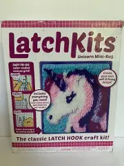 LatchKits Mini-Rug Sewing Kit The Classic Latch Hook Craft Kit - Unicorn