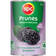 SPC Whole Prunes In Juice Canned Fruit 425g