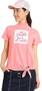 [Callaway] C24134213 Women's Short Sleeve Mock Neck Shirt (Design, Sweat Absorbent, Quick Drying, UV Protection), Golf Inner