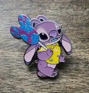 Disney Parks Stitch Attacks Snacks Mystery Pin, Angel Lollipop.