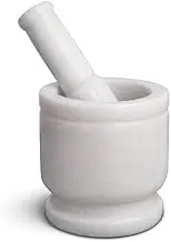 Marble Mortar and Pestle 6 Inches | Big Size Imam Dasta, Kundi, Kharal, Okhli, khalbatta