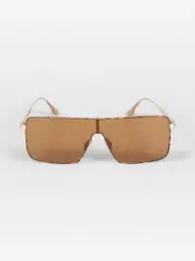 Caramel Tinted Shield Sunglasses
