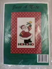 Just A Note "Ho Ho Ho" Cross Stitch Greeting Card Kit Size 5" x 7"