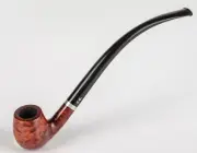 Briar Tobacco Smoking Pipe Churchwarden Smooth Apple, Mahogany 吸烟斗