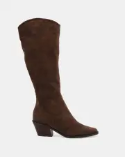 Shelly Shen Jagged/Brown Suede Womens Boots 08
